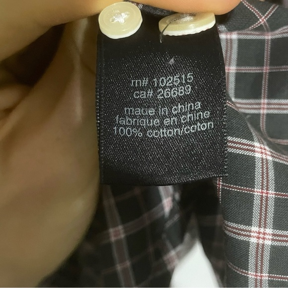 John Varvatos U.S.A. Mens Large Long Sleeve Button Up Shirt Multicolor Plaid - Picture 4 of 7